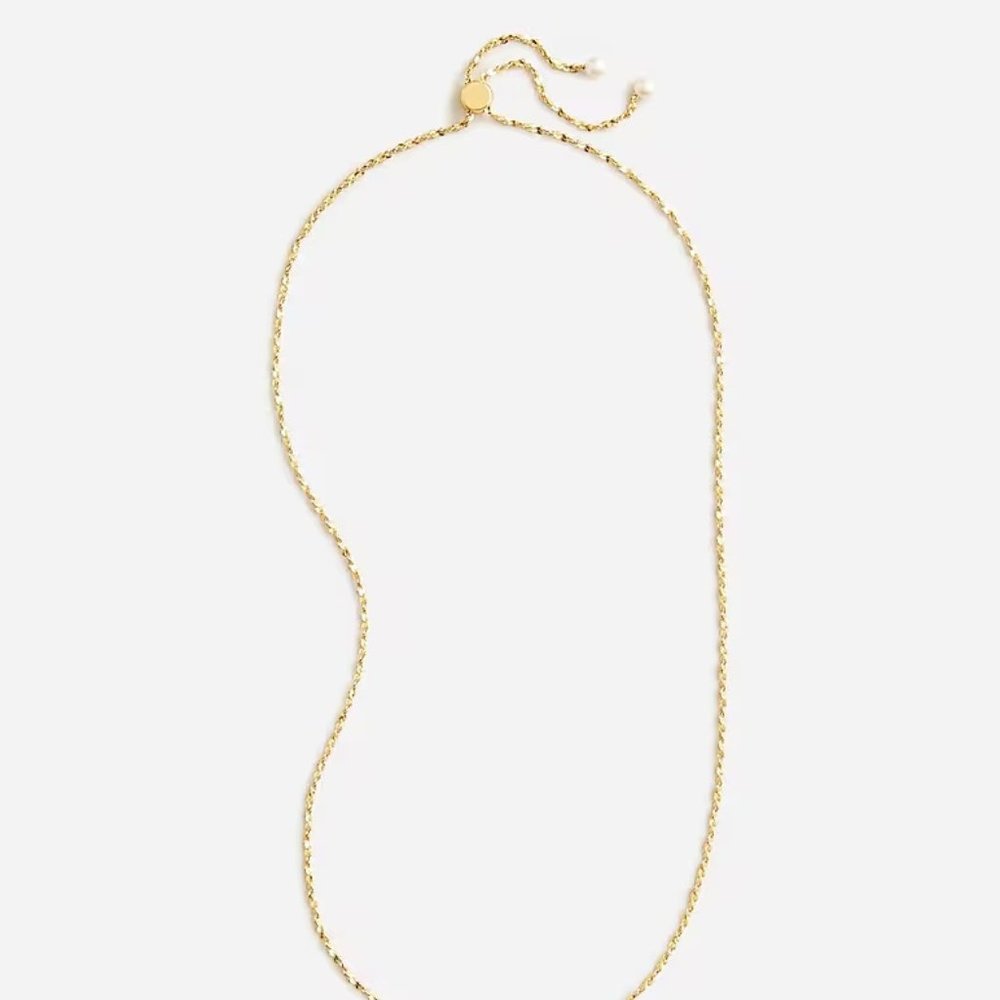 J.Crew Factory Pearl Chain Tie Necklace